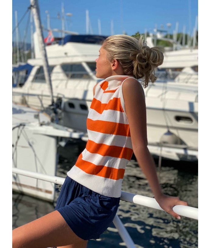 Dámský Merino svetr s kašmírem bez rukávů s roláčkem Gullhol Vest