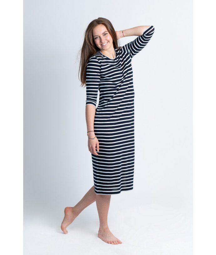 Dámské vlněné šaty s tříčtvrtečním rukávem Seil We Norwegians