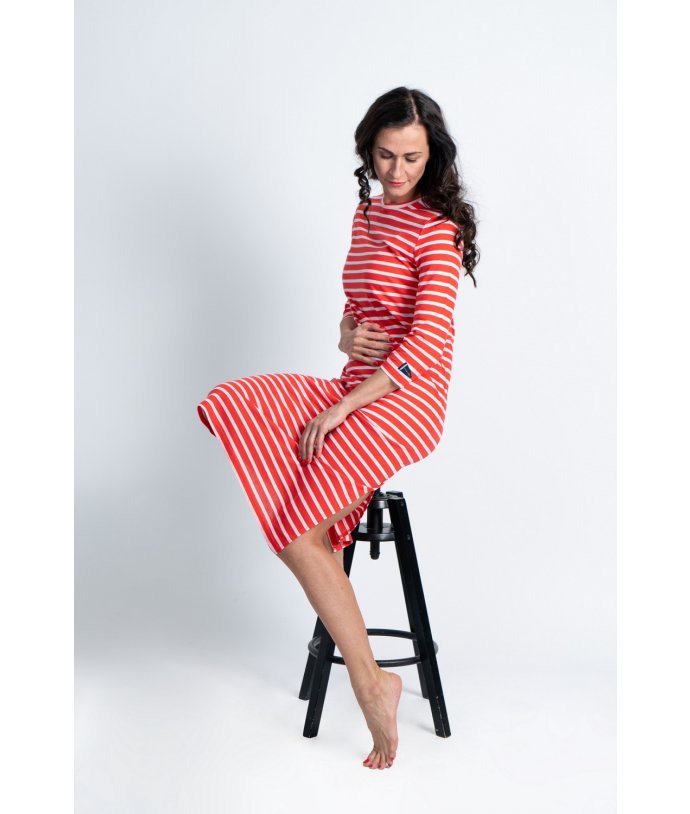 Dámské vlněné šaty s tříčtvrtečním rukávem Seil We Norwegians