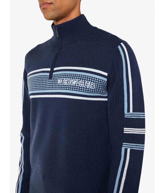 Pánský merino svetr se stojáčkem We Norwegians Stryn ZipUp