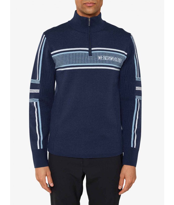 Pánský merino svetr se stojáčkem We Norwegians Stryn ZipUp