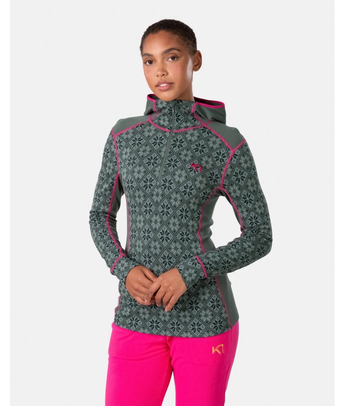 Dámské Merino triko s kapucou Kari Traa Rose