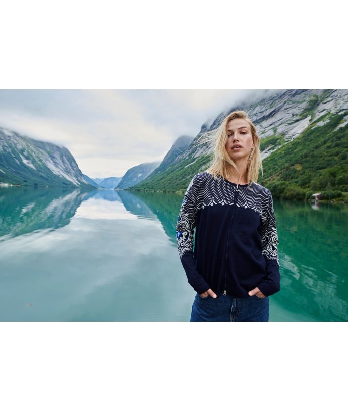 Dámský vlněný propínací svetr Dale of Norway Rosendal