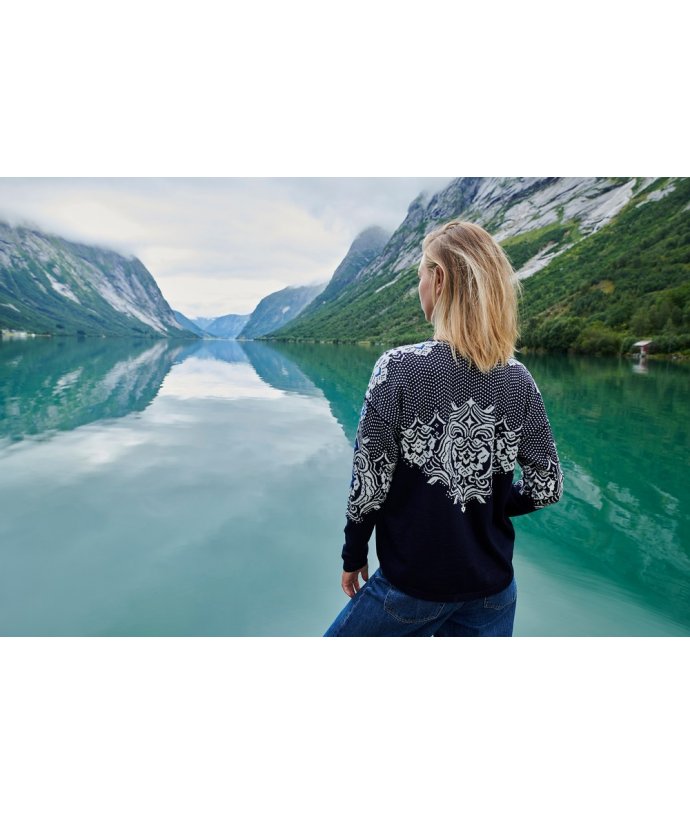 Dámský vlněný propínací svetr Dale of Norway Rosendal