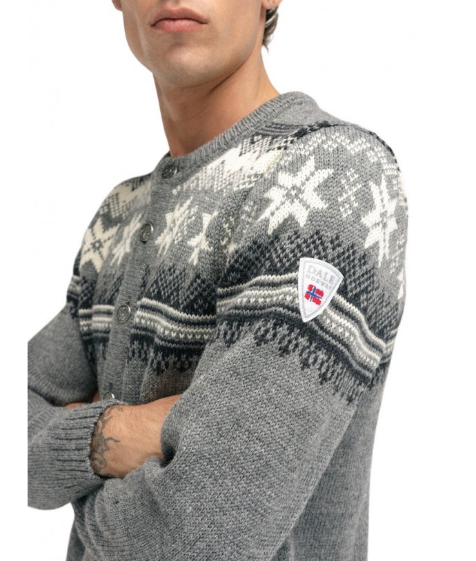 Pánský luxusní vlněný kardigan Dale of Norway Veafjord