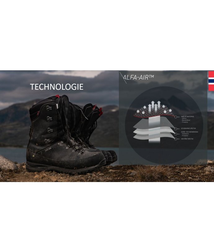 Pánská turistická GORE -TEX® obuv Alfa Piggen