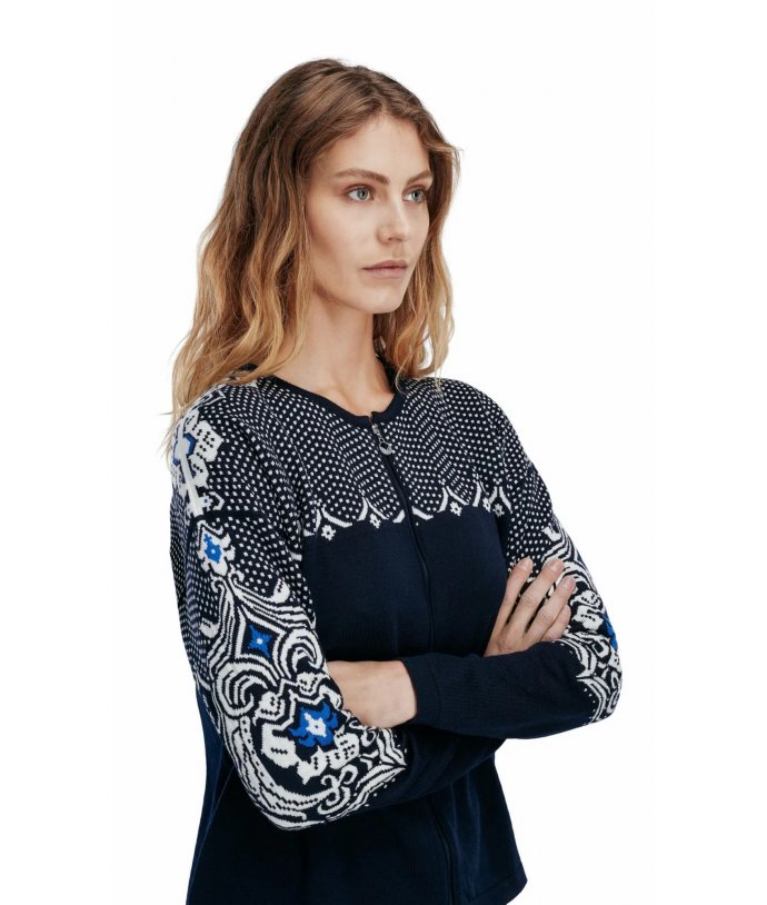 Dámský vlněný propínací svetr Dale of Norway Rosendal