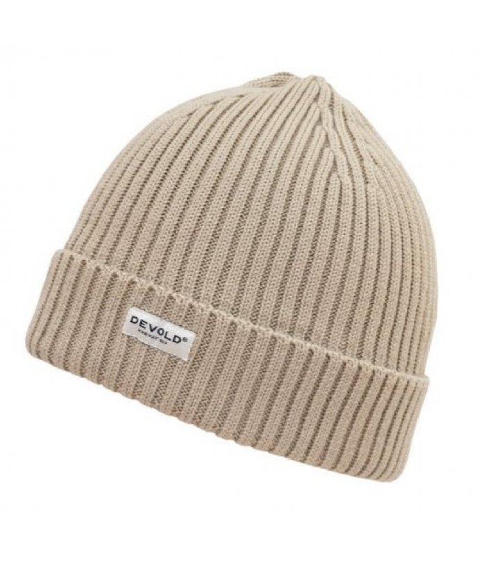 Vlněná čepice s klasickým řádkováním Devold Skolma