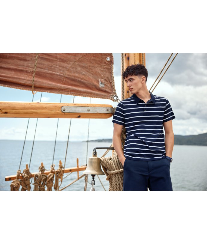 Pánské Merino polo tričko s krátkým rukávem Saltholmen We Norwegians