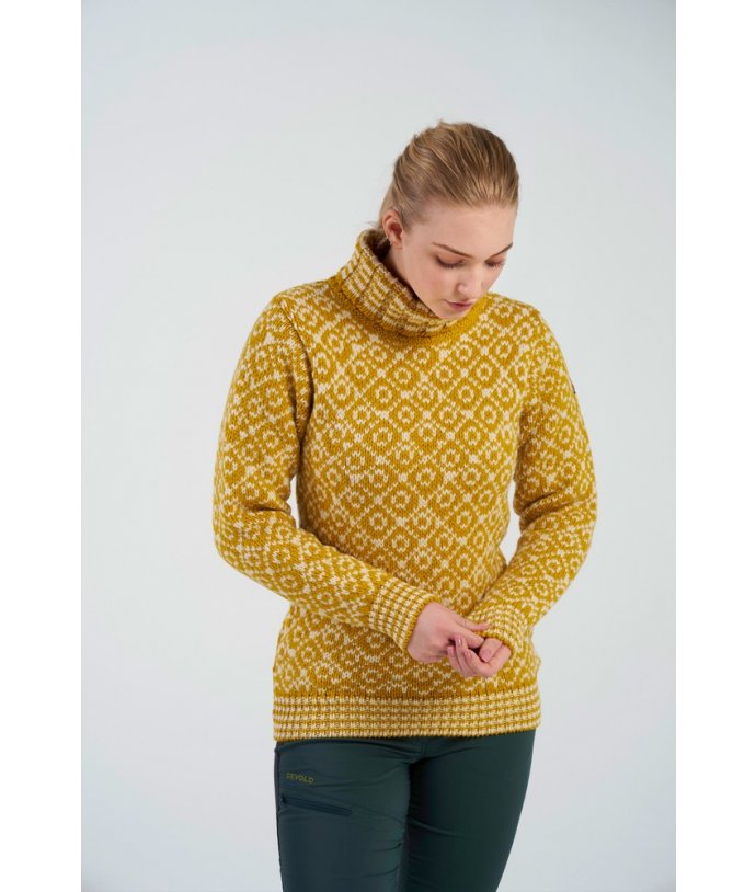 Norský vlněný svetr s rolákem Devold Svalbard